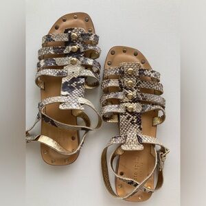 KATE SPADE Snake Skin Leather Gladiator Sandals